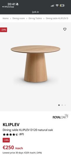 Dinner table & chairs