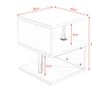 BRAND NEW Modern Design Coffee/Side Table End table With RGB LED Lights Bedside Table Phone / Nightstands Storage Cabinet White Image 5