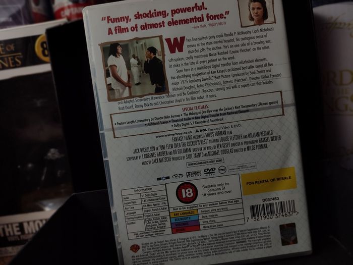 One Flew Over the Cuckoo's Nest ! Two Disc Special Edition ! 2002 ! DVD ! Winner of 5 Academy Awards ! Jack Nicholson !