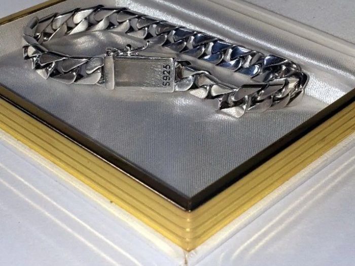 Vintage Sterling Silver Cuban Link Bracelet