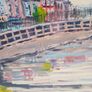 Oil Painting "Ha"penny Bridge Dublin". Frank Feld RHA.1986 Image 3