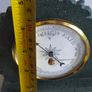 German Made slate brass barometer In Solid Green Slate HANDMADE IN SLATE 450 MILLION YEARS OLD Image 2