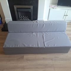 Fold out foam sofa. Great for children's playroom or bedroom.