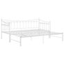 Pull-out Sofa Bed Frame White Metal 90x200 cm Image 10