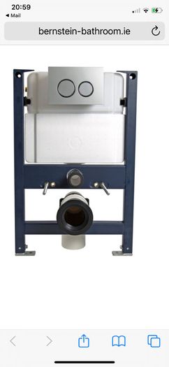 Brand new Bernstein Concealed Toilet Cistern Frame with chrome flush plate