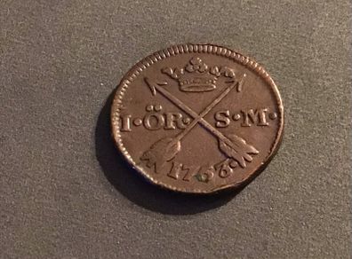 Sweden 1763 Copper One Ore