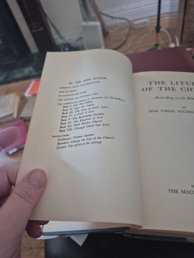 1st  edition by Dom Virgil Michael that liturgy of the church  the mcmillion company publisher