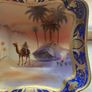 Antique 1920's Handpainted Desert scene with Colbalt blue edging & 24ct gold gilding Image 10