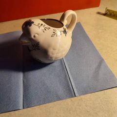 Painted Ceramic Bird Creamer STAMPED M & B