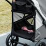Foldable Pet Stroller for Large Dogs with 4 Big Wheels, Shock-Absorbing Frame, Safety Leashes, Brakes, Dark Grey Image 6