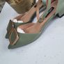 KOUAIDI moss green leather pointed flats with ankle strap - Sz 41 (Fit7UK) - Bnwot Image 8