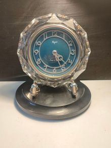 Vintage Majak Clock with Turquoise Face