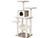 High Quality Cat tree 138 cm with platforms Cat tree, 138 cm cat tree, modern, cat furniture, multi-storey cat scratching post, cuddle cave, sisal trunks, hammock, platforms, soft plush, washable cushions