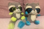 2 Cute raccoon soft toy.