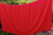 Vintage wool blanket, red woollen blanket, 100% wool