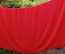 Vintage wool blanket, red woollen blanket, 100% wool