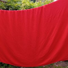 Vintage wool blanket, red woollen blanket, 100% wool