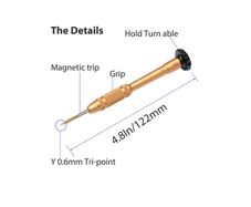 For iPhone 7 8 / 7 8 Plus / X Screwdriver Tri-Point 3-Point Y Tool 0.6 Tri Wing - FHT14RT