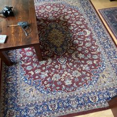 Lovely red and blue patterned rug