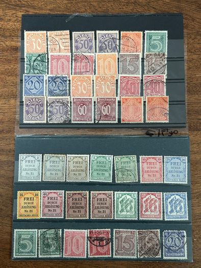 Germany 1872-1945 Reich Collection lot stock 1200+ stamps and 2 Mint sheets