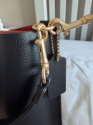 Coach Black Leather Mollie Bag