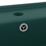 Luxury Basin Overflow Square Matt Dark Green 41x41 cm Ceramic Image 3