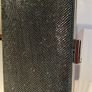Gunmetal Grey  Pewter Shimmering Box Clutch Bag Image 7