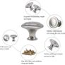 30Pcs Cabinet Door Knobs Round Mushroom Shape Pull Handle Drawer Knobs Silver Kitchen Cupboard Knobs Chrome with Screws for Bathroom Bedroom Furniture Wardrobe 30MM (FREE POSTAGE) Image 6