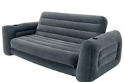 King Size Pull-Out Inflatable Camping Sofa Bed Sleep Away Futon Couch with 3 quick inflation and Deflation Valves, 203 x 231 x 66 cm, Charcoal Grey
