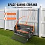 Compost Spreader, 24.4-25.6" Height Adjustable Handle, 24" Wide, Lawn and Garden Peat Moss Roller with Side Latches, Powder Coated Steel Mesh Basket for Spreading Manure, Topsoil, Black Image 2