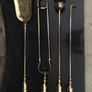 Antique Brass Fire Irons Image 2