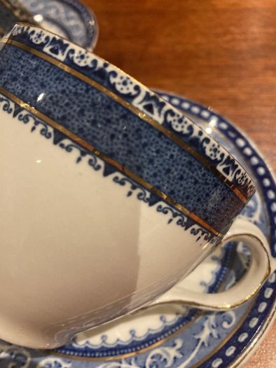 Burleigh Ware Cup and Myott and Son - Corinth Saucer ( 4 pieces)