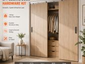 5ft Double Door Hardware Kit Aluminium Track System