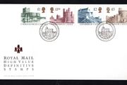 1992 Great Britain Royal Mail High Value Definitive (elliptical) Stamps Addressed First Day Cover (FDC)