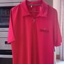 mens red Adidas golf top Image 3