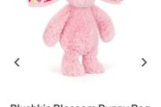 New JELLYCAT Blushkin Blossom Bunny and Zodihop Luxe Bunny Bag Charms