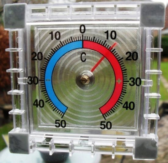 New Self Adhesive Indoor Outdoor Window Wall Analog Thermometer Home Office #874