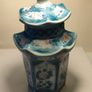 7" Signed Hand Painted Hexagon Ginger Jar Image 8