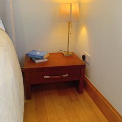 Pair of Quality Cherry Finish Bedside Lockers. Excellent Condition