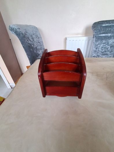 Wooden Swivel Letter Rack