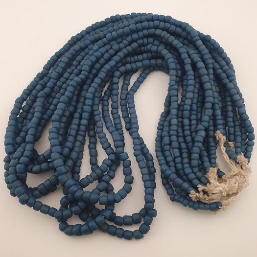 Antique African Style Green Blue 4-5.5mm Beads Necklace Strands