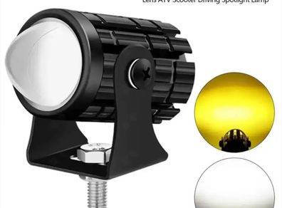 1pcs Mini Driving Light LED Projector Lens Motorcycle Headlight ATV Scooter for Auxiliary Spotlight Lamp