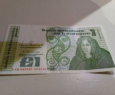 Irish One Pound Banknote