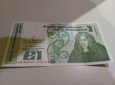Irish One Pound Banknote