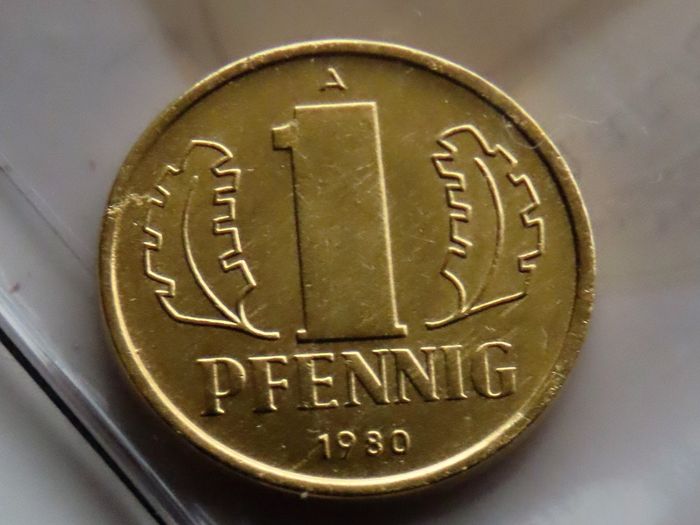Gold plated East German coins DDR original vintage set