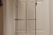 Open top glass milk receiver jar