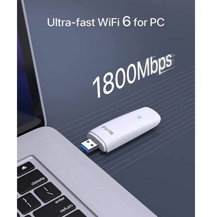 BrosTrend 1800Mbps USB WiFi 6 Dongle, AX1800 USB WiFi Adapter, Dual Band