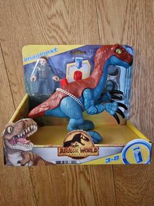 BRAND NEW Imaginext Jurassic World Dominion Therizinosaurus Dinosaur And Owen Figure