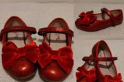 Red Patent Sparkly Glitter Mary Jane Shoes