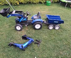 Tractor, tipper trailer, digger